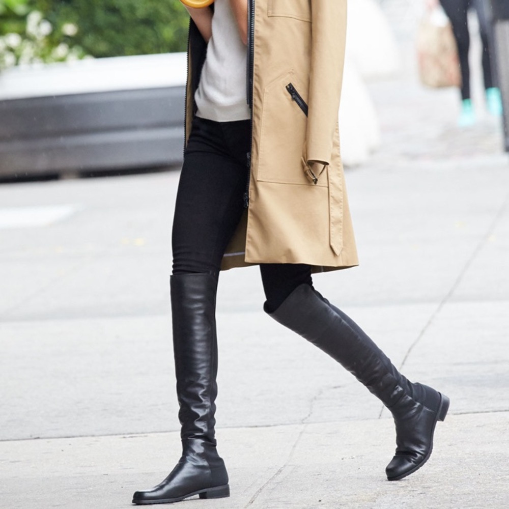 Stuart Weitzman Nappa 5050 Black Over The KneeBoot - Picture 1 of 8